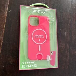 Poppy iPhone 15/14/13 Case MagSafe Compatible Soft And Smooth Hot Pink